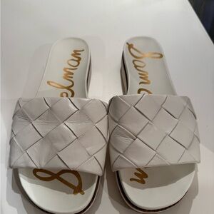 Sam Edelman Women’s Adaley Slip-On Leather Slide Sandals, size 9, EUC